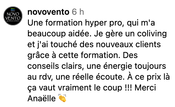 Avis whatsapp de participants aux formations Shake ta Com