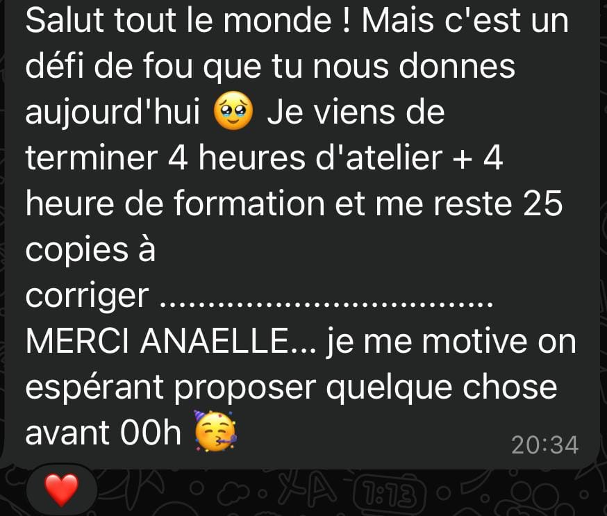 Avis whatsapp de participants aux formations Shake ta Com