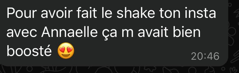 Avis whatsapp de participants aux formations Shake ta Com