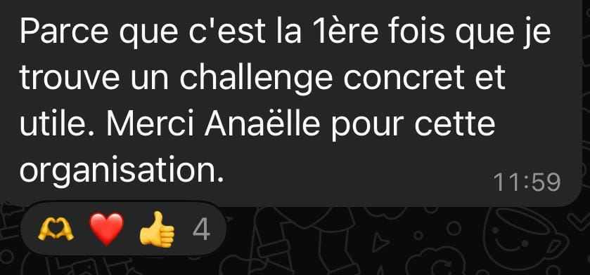 Avis whatsapp de participants aux formations Shake ta Com