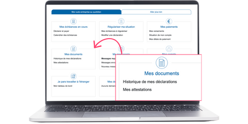 Screenshot Mes documents _ Mes attestations